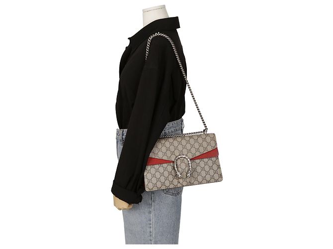 Gucci Borsa a Spalla Piccola Dionysus Rosso - vista 12
