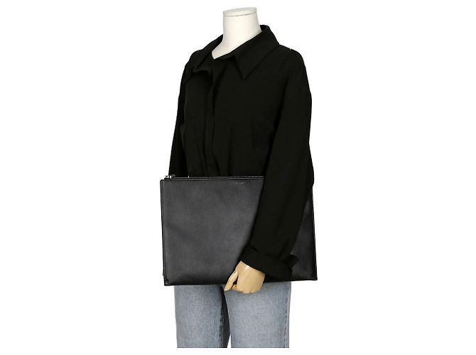Saint Laurent Grande borsa clutch Nero - vista 13
