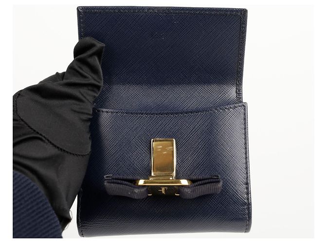 Salvatore Ferragamo BARA Wallet Blau - Ansicht 7