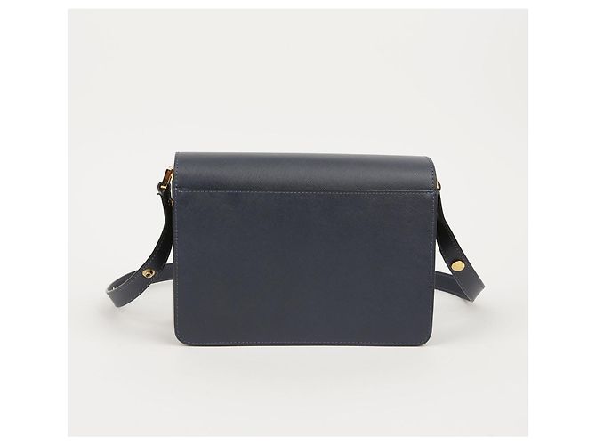 Marni Borsa a Spalla Media Trunk Blu - vista 5