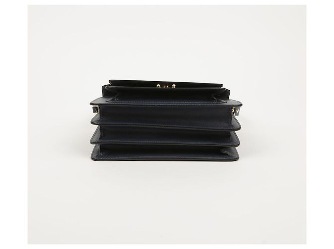 Marni Borsa a Spalla Media Trunk Blu - vista 9
