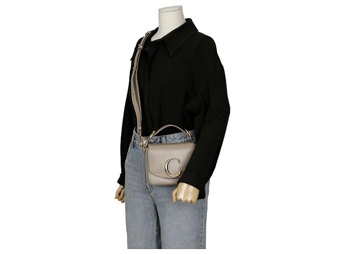 Chloé Mini borsa tote e borsa a spalla con logo Marrone - vista 10