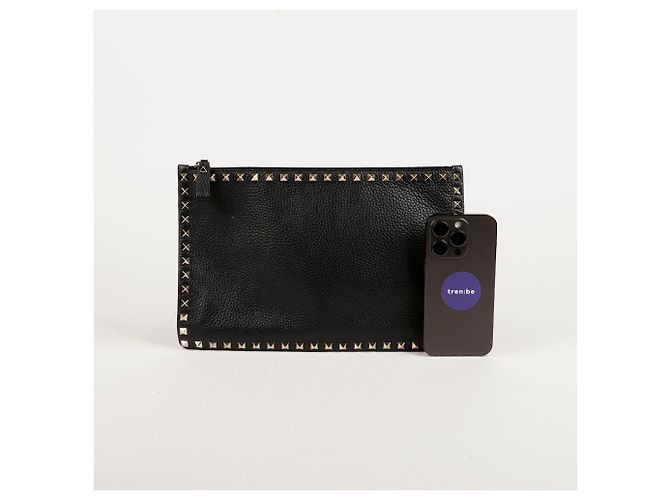 Valentino Clutch Rockstud Nero - vista 11