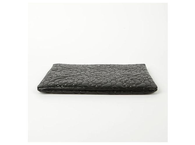 Chanel Clutch con borchie Camellia Nero - vista 6