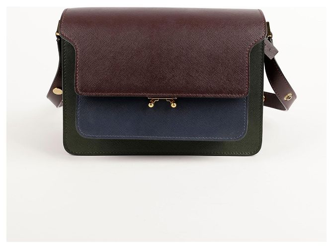 Marni Borsa a spalla e crossbody media Trunk Blu - vista 2