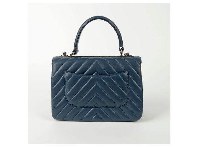 Trendy CC Chanel Borsa Tote e a Spalla CC Small Trendy Blu - vista 3