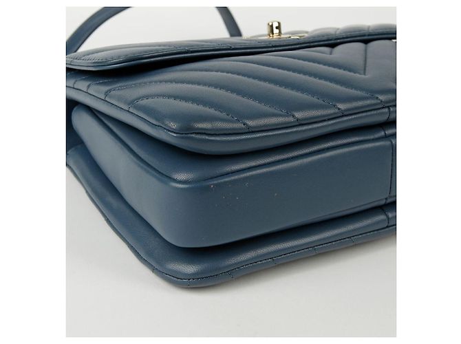 Trendy CC Chanel Borsa Tote e a Spalla CC Small Trendy Blu - vista 6