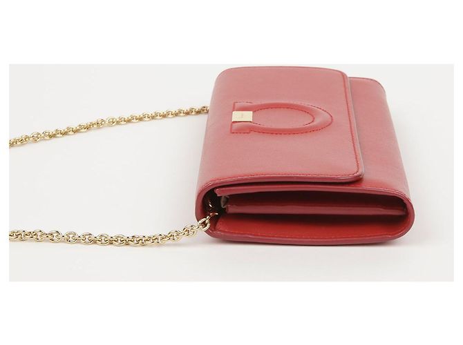 Salvatore Ferragamo Portafoglio Gancini e borsa a tracolla Rosso - vista 3