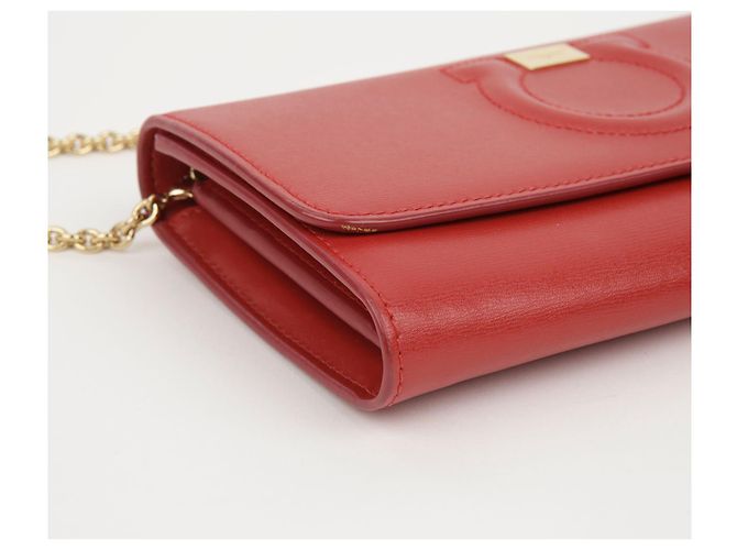 Salvatore Ferragamo Portafoglio Gancini e borsa a tracolla Rosso - vista 5