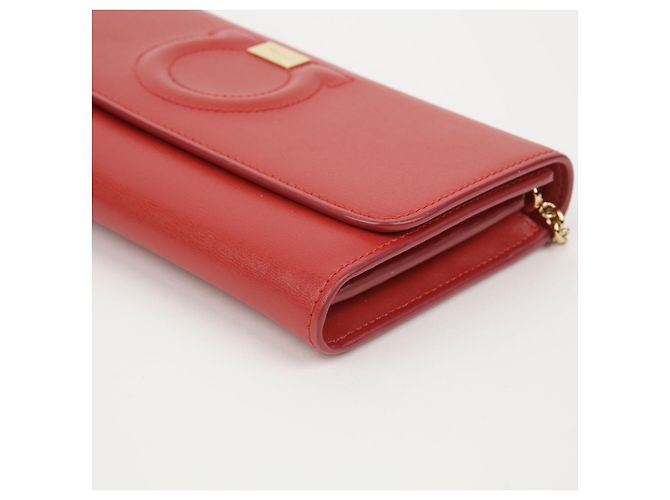 Salvatore Ferragamo Portafoglio Gancini e borsa a tracolla Rosso - vista 6