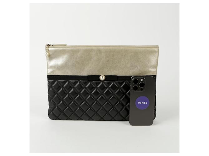 Chanel Clutch Decorato con Perle Nero - vista 9