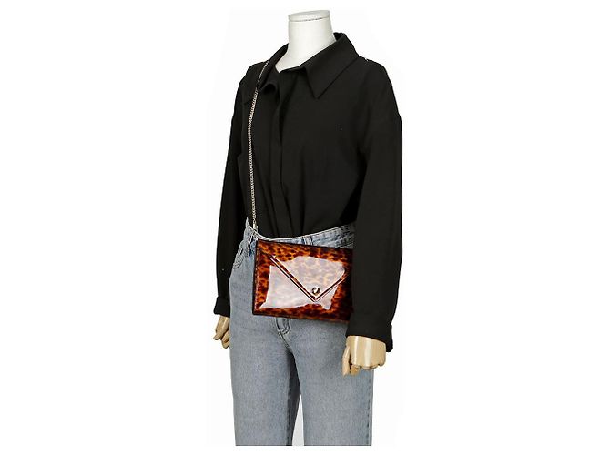 Givenchy Bolsa envelope com estampa de leopardo e alça transversal Branco - vista 12