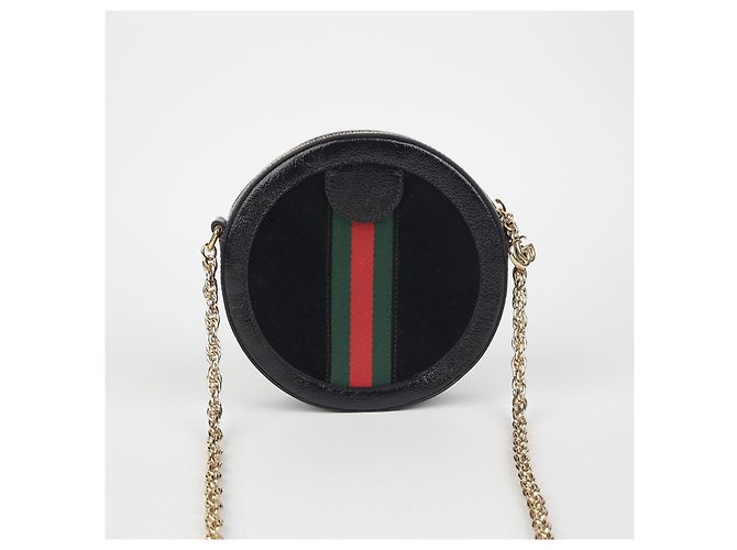 Gucci Borsa a tracolla rotonda Ophidia Nero - vista 2