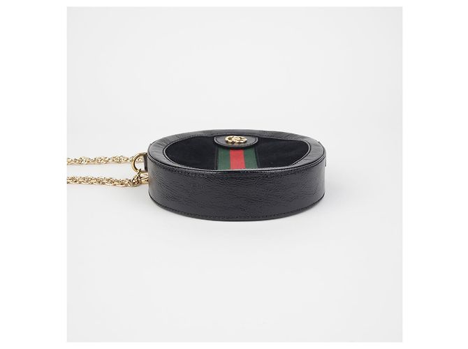 Gucci Borsa a tracolla rotonda Ophidia Nero - vista 4