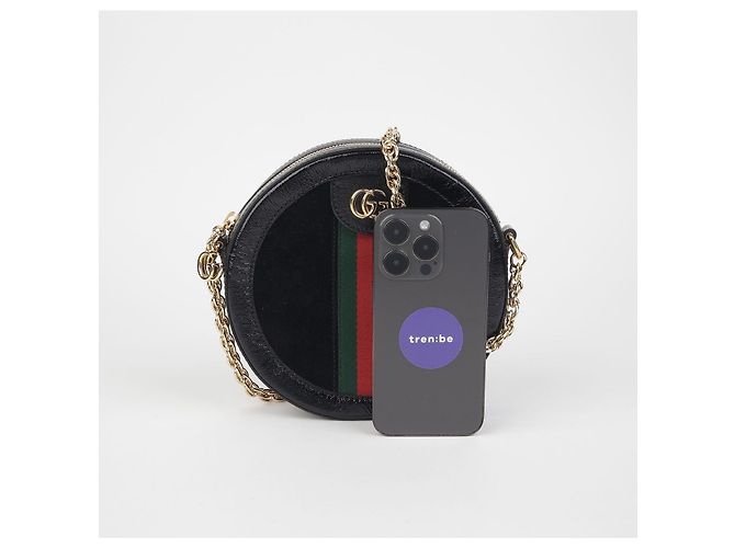 Gucci Borsa a tracolla rotonda Ophidia Nero - vista 5