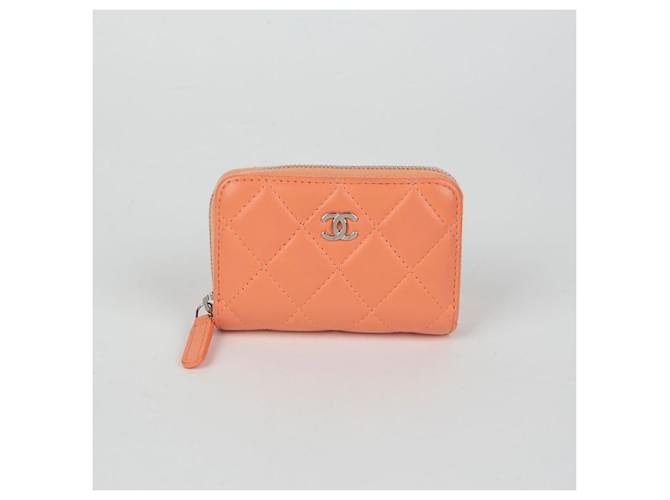 Chanel Portafoglio con zip classico Arancione - vista 2