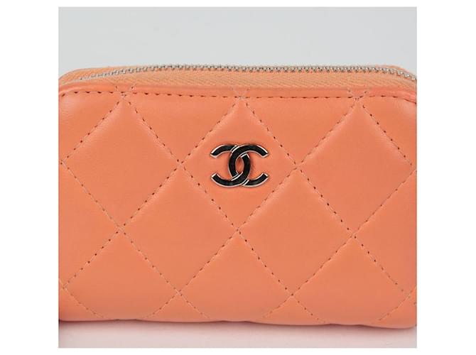 Chanel Portafoglio con zip classico Arancione - vista 3