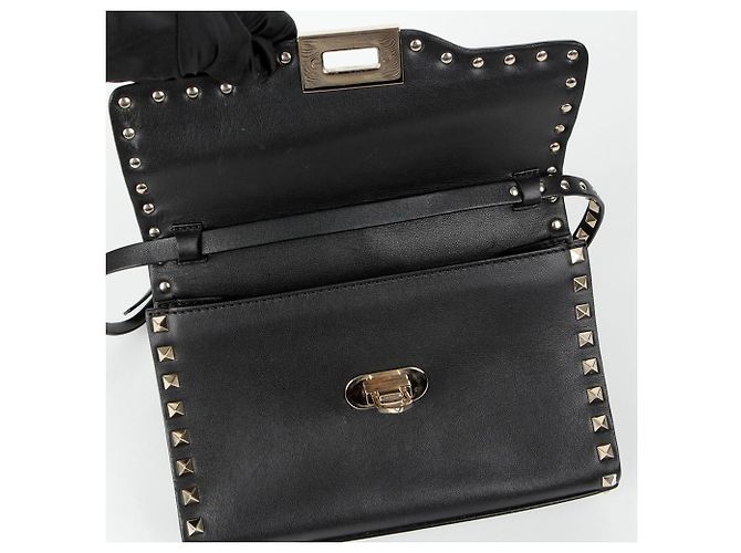 Valentino Rockstud Klappenschultertasche Schwarz - Ansicht 9