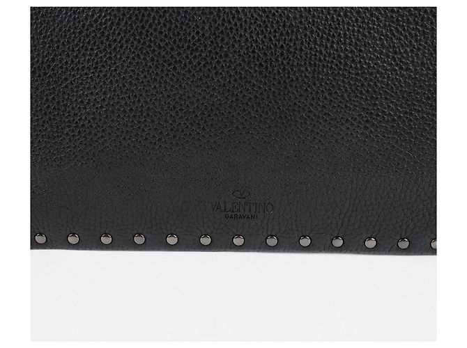 Valentino Clutch con tracolla Rockstud Nero - vista 5