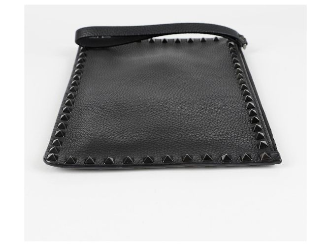 Valentino Clutch con tracolla Rockstud Nero - vista 6