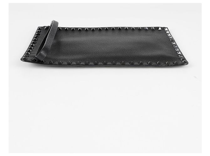 Valentino Clutch con tracolla Rockstud Nero - vista 7
