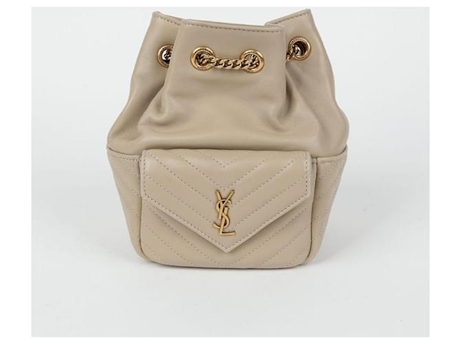 Saint Laurent Borsa a tracolla mini secchiello Zoe Marrone - vista 2