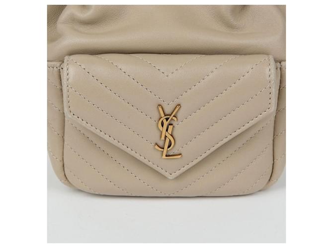 Saint Laurent Borsa a tracolla mini secchiello Zoe Marrone - vista 3