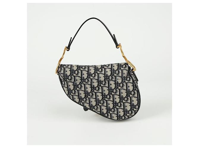 Saddle Dior Borsa a spalla mini sella obliqua Blu - vista 3