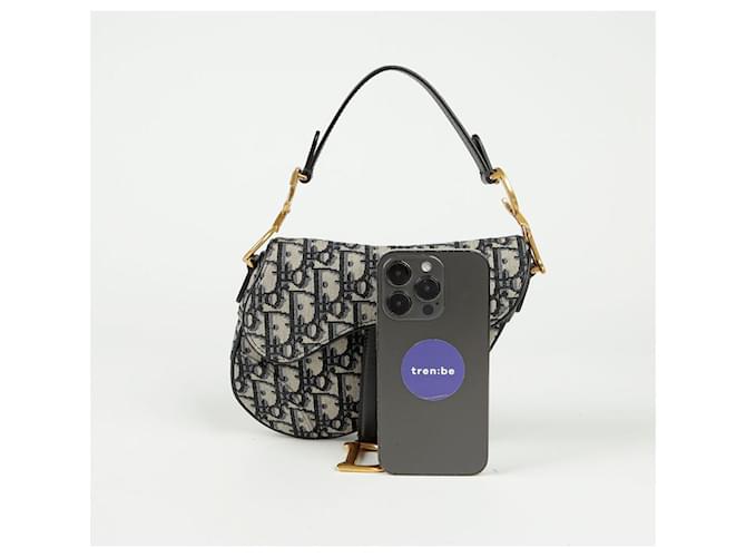 Saddle Dior Borsa a spalla mini sella obliqua Blu - vista 7