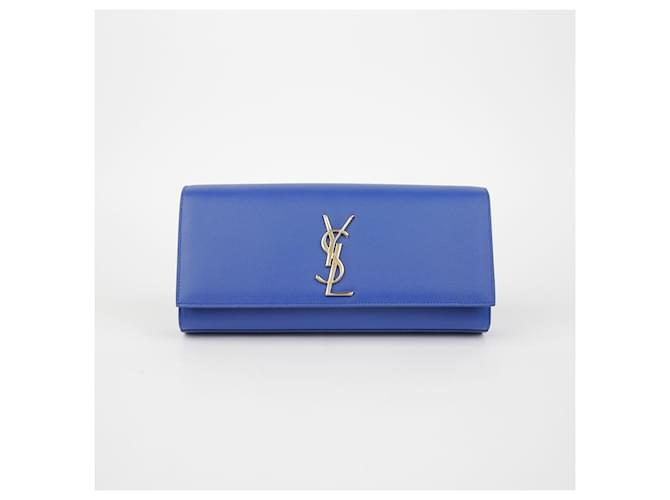 Saint Laurent Clutch Cassandra Blu - vista 2