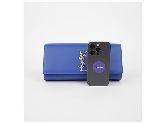 Saint Laurent Clutch Cassandra Blu - vista 8