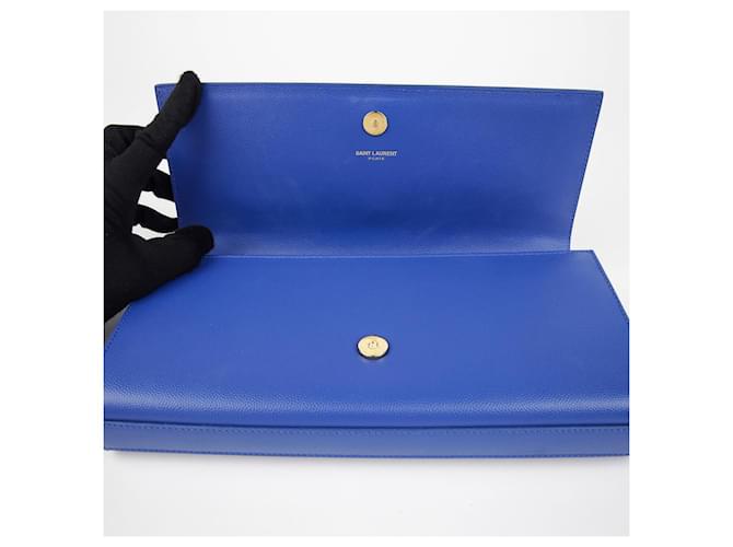 Saint Laurent Clutch Cassandra Blu - vista 9