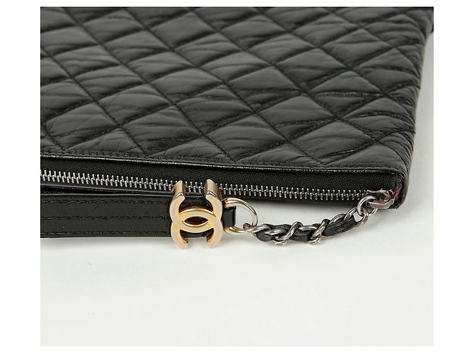 Chanel Gabrielle Große Clutch Schwarz - Ansicht 9