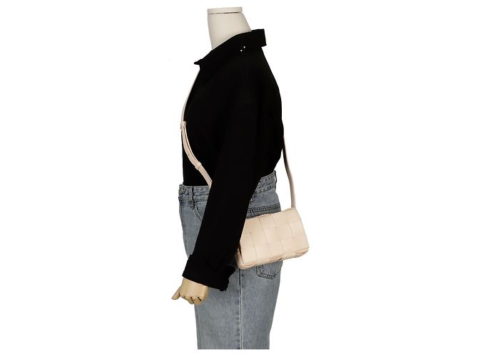 Bottega Veneta Borsa a spalla incrociata Cassette Small Bianco - vista 10