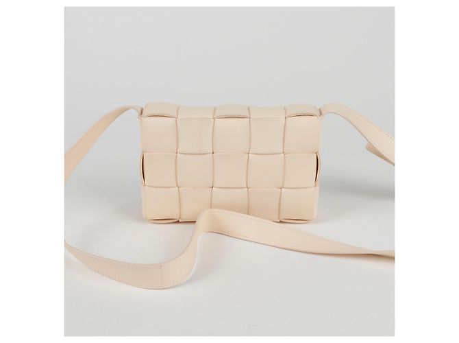 Bottega Veneta Borsa a spalla incrociata Cassette Small Bianco - vista 3
