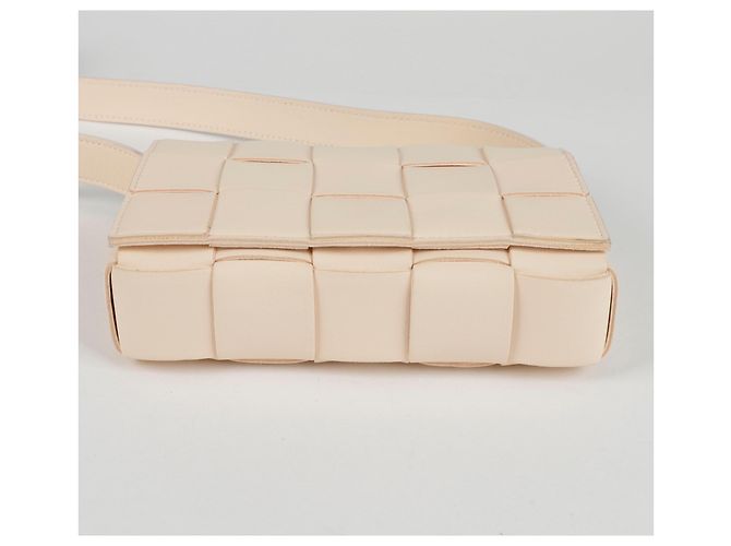Bottega Veneta Borsa a spalla incrociata Cassette Small Bianco - vista 6