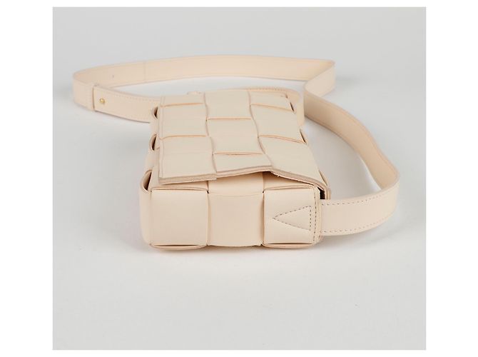 Bottega Veneta Borsa a spalla incrociata Cassette Small Bianco - vista 7