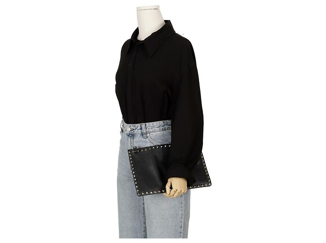 Valentino Clutch Rockstud Negro - vista 10