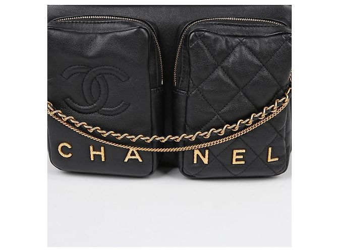 Camera Chanel Bolso cruzado mediano para cámara Negro - vista 2