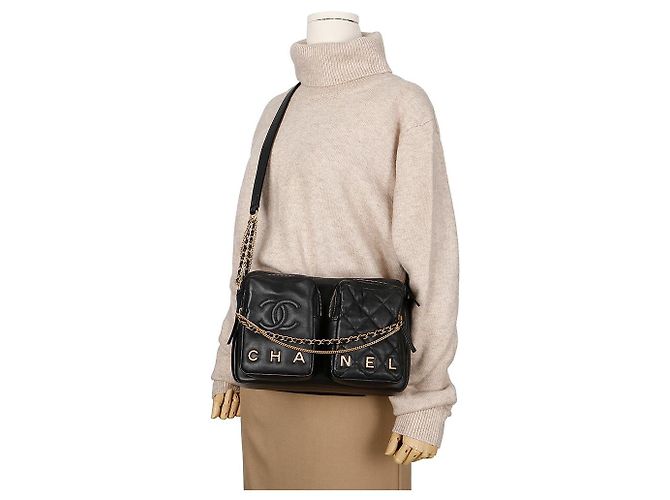 Camera Chanel Bolso cruzado mediano para cámara Negro - vista 9