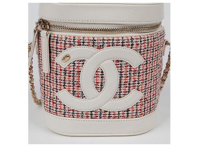 Chanel Borsa a tracolla incrociata CC Logo Vanity Bianco - vista 3