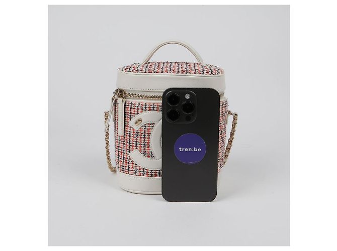 Chanel Borsa a tracolla incrociata CC Logo Vanity Bianco - vista 9