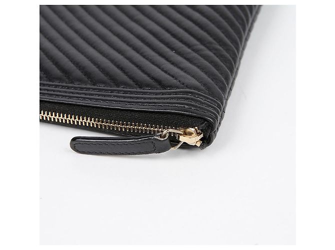 Chanel Clutch Medio Chevron Boy Nero - vista 7