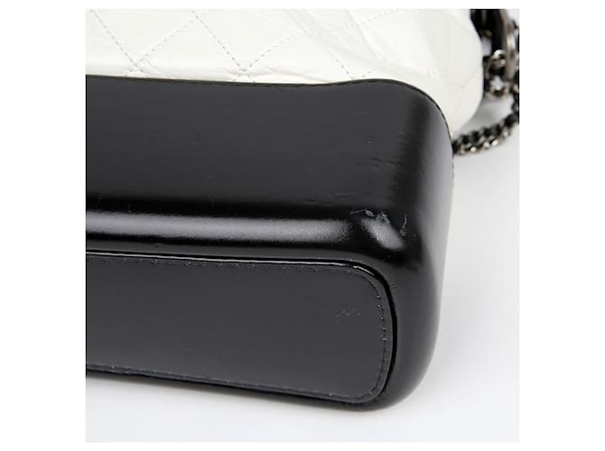 Chanel Borsa hobo maxi Gabrielle Bianco - vista 11