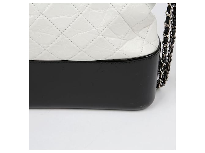 Chanel Borsa hobo maxi Gabrielle Bianco - vista 4