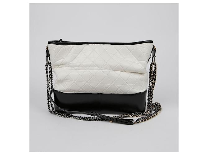 Chanel Borsa hobo maxi Gabrielle Bianco - vista 7