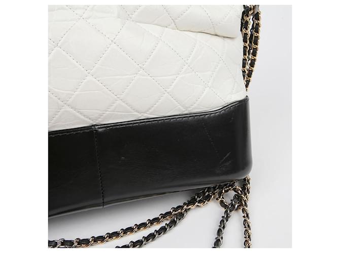 Chanel Borsa hobo maxi Gabrielle Bianco - vista 8