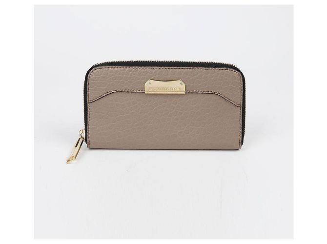 Burberry Portafoglio lungo con zip e logo in metallo Marrone - vista 2