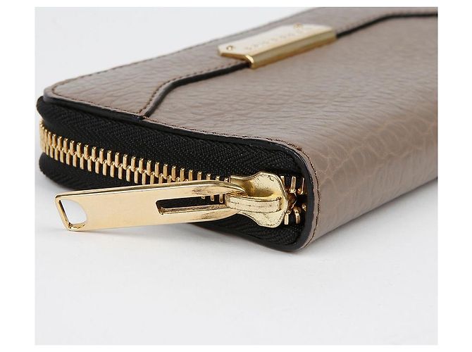 Burberry Portafoglio lungo con zip e logo in metallo Marrone - vista 7