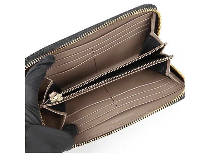 Burberry Portafoglio lungo con zip e logo in metallo Marrone - vista 9